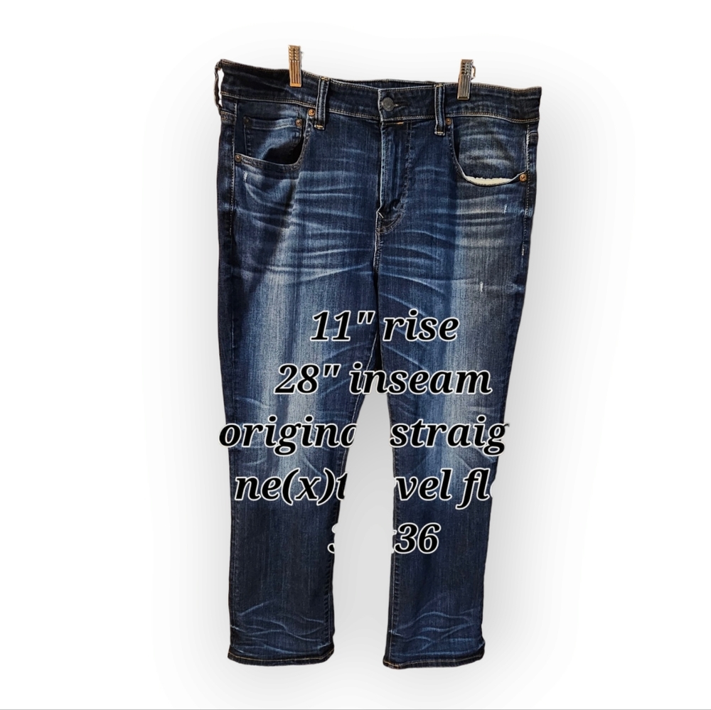 American Eagle 36x30 Original StraightNe(x)t Level Flex denim jean